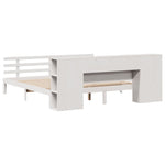 ZNTS Bookcase Bed without Mattress White 180x200 cm Super King Solid Wood Pine 3322717