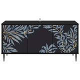 TV Cabinet DOKKUM 102 x 33 x 51 cm Black Oak Engineered Wood 8007097