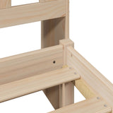 ZNTS Bookcase Bed without Mattress 200x200 cm Solid Wood Pine 3321946