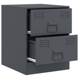 Bedside Cabinets 2 pcs Anthracite 34.5x39x44 cm Steel 841624