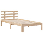 ZNTS Bookcase Bed without Mattress 100x200cm Solid Wood Pine 3322792