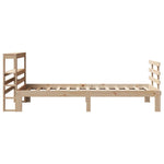 ZNTS Bed Frame with Headboard without Mattress 100x200 cm 3306108