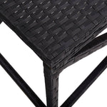 ZNTS Garden Bench 120 cm Poly Rattan Black 46210