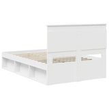 Bed Frame with Headboard White 120 x 200 cm Solid Pine Wood 3410112