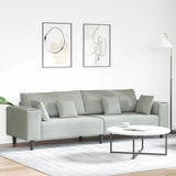 Velvet Sofa with Cushion Light Grey 208 cm Velvet 3335153