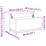 Coffee Table High Gloss White 90x44.5x45 cm Engineered Wood 819590