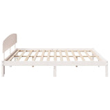 Bed Frame with Headboard White 180 x 200 cm Solid Pine Wood 872054