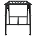Tree Bench 110 cm Black Steel 318827