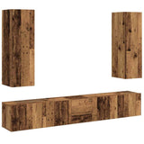 Wall Mounted TV cabinets 5 pcs Old Wood Engineered Wood 3328959