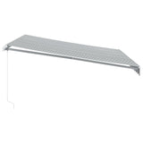 Manual Retractable Awning with LED Anthracite&White 400x350 cm 3215793