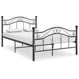 Bed Frame Black Powder-coated metal 120x200 cm Bed Frame 324994