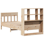 ZNTS Bed Frame without Mattress 75x190 cm Small Single Solid Wood Pine 3323245
