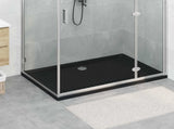 Shower Base Tray with Dots Black 120 x 80 x 4 cm ABS 42033516
