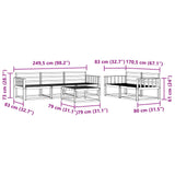 Outdoor Sofa Set 6 pcs Natural Solid Acacia Wood 3367187