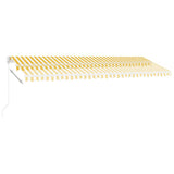3069578 Freestanding Manual Retractable Awning 500x300 cm Yellow/White