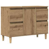 Sink Cabinet Artisan Oak 80x33x60 cm Engineered Wood 857127
