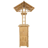 Outdoor Bar Table Natural 115 x 95 x 214 cm Bamboo 42028064