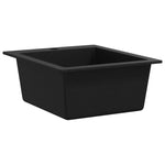 ZNTS Overmount Kitchen Sink Single Basin Granite Black 141672