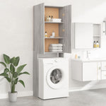 ZNTS Washing Machine Cabinet Grey sonoma 64x25.5x190 cm 813192