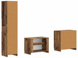 3 Piece Bathroom Cabinet Set UTRECHT Old Wood Engineered Wood 3417493