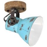 Wall Lamp 25 W Distressed Blue 11.5x11.5x25 cm E27 371825