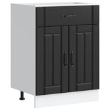 Kitchen Base Cabinet Lucca Black Engineered Wood 853728