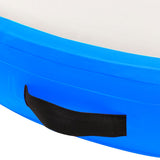 Inflatable Gymnastic Mat with Pump 100x100x10 cm PVC Blue 92704
