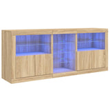 Sideboard with LED Lights Sonoma Oak 162x37x67 cm 3209032
