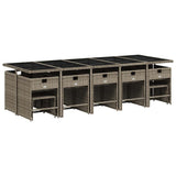 Garden Dining Set Grey, Dark Grey 3211172