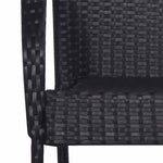 Stackable Outdoor Chairs 4 pcs Poly Rattan Black 310084