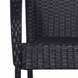 Stackable Outdoor Chairs 4 pcs Poly Rattan Black 310084