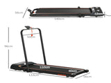 Foldable Walking Treadmill, with LED Display and Wheels, for Home, Office, Gym, Red T3398P349160