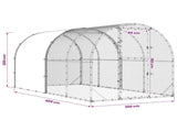 Chicken Coop Silver 400 x 200 x 200 cm Galvanised Steel 3434681