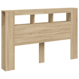 LED Headboard Sonoma Oak 160x18.5x103.5 cm Engineered Wood 837353
