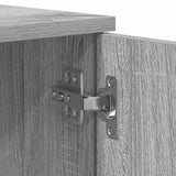 Storage Bed Frame Grey sonoma 75 x 190 cm Engineered wood 3335218