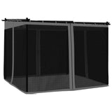 Gazebo with Mesh Walls Anthracite 3x3 m Steel 4003909