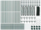 Hexagonal Fence Ground Fix 100 x 0.4 m PVC-Coated Steel Green 3352731