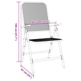 Folding Chairs 2 pcs Expanded Metal Mesh Anthracite 317340