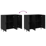 Sideboard Black Oak 90 x 34 x 80 cm Engineered Wood 879588