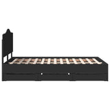 Bed Frame with Drawer Black 120 x 190 cm Engineer Wood 3413437