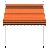 Manual Retractable Awning 250 cm Orange and Brown 145837