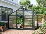 6 x 8ft Polycarbonate Greenhouse, Large Walk-In Green House with Slide Door and Window, Garden T3398P377663