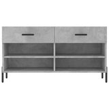 Shoe Bench Concrete Grey 102x35x55 cm Engineered Wood 829752