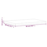 Table Top 60x40x2.5 cm Rectangular Solid Wood Beech 3188895
