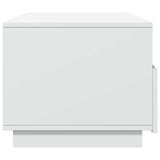 Coffee Table with LED Lights White 90x49x40 cm 839833