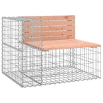 ZNTS Garden Bench Gabion Design 287x71x65.5 cm Solid Wood Douglas 3196252