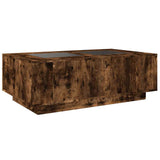 Coffee Table with Infinity LED Smoked Oak 116x69x40 cm 3284060