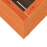 Garden Planter Wax Brown 50x50x72.5 cm Solid Wood Pine 3282576