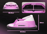 360&deg Rotation Kids Bumper Car, 12V Waltz Car with Remote Control, Dual Joystick, Music, Lights, T3398P348436
