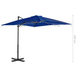 ZNTS Cantilever Garden Parasol with Aluminium Pole Azure Blue 250x250 cm 46987